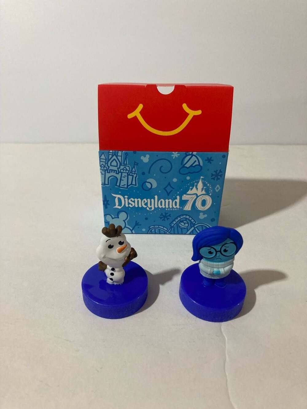 McDonald's Disneyland 70th Anniversary Happy Meal Figures Olaf and Sadness